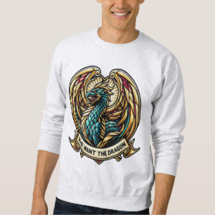 Betoverde Dragon Stain Glass Design Trui