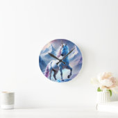 Betoverde Eenhoorn in een besneeuwde fantasie Ronde Klok (Huis)