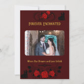 Betoverde elegantie bruiloft bedankkaart (Voorkant)