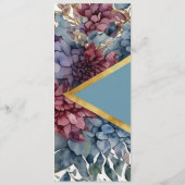 Betoverde Elegantie Jewel-Toned Bloemen Huwelijk Programma (Achterkant)