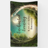 betoverde 'Evening Birthday Banner' Spandoek (Verticaal)