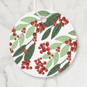 Betoverde Evergreen Elegance Kerstmis Bedankjes Labels