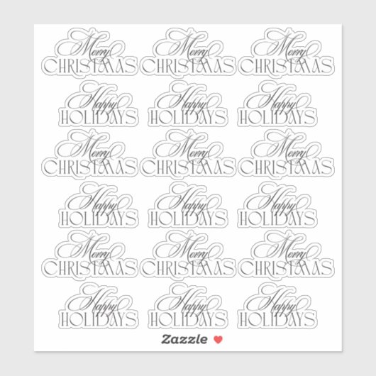Betoverde Evergreen Elegance Kerstmis Sticker (Vel)