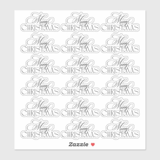 Betoverde Evergreen Elegance Kerstmis Sticker (Vel)