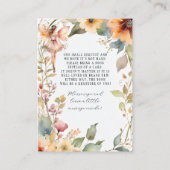 Betoverde Fairy Herfst Bloemen Meisje Boeken voor Informatiekaartje (Achterkant)