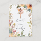 Betoverde Fairy Herfst Bloemen Meisje Boeken voor Informatiekaartje (Voorkant)