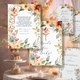 Betoverde Fairy Herfst Bloemen Meisje Boeken voor  Informatiekaartje