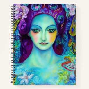 Betoverde Fairy Queen met vlinders Notitieboek
