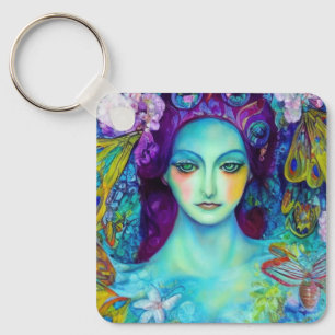 Betoverde Fairy Queen met vlinders Sleutelhanger