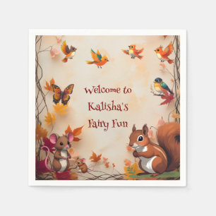 Betoverde Fantasy Herfst Herfst Bos Dieren Servet