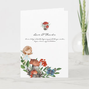 Betoverde Fee   Baby Shower Herfstbos Bedankkaart