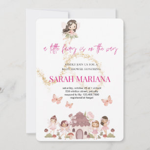 Betoverde fee baby shower kaart