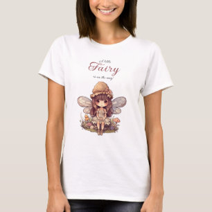 Betoverde fee met paddenstoelen Meisje Baby shower T-shirt