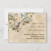 Betoverde feeën feeën feeën bloemen vintage bruilo kaart (Achterkant)