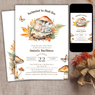 Betoverde Feeënherfst, Houtland Baby Shower Kaart