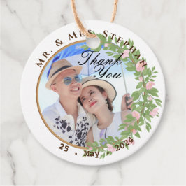 Betoverde Floral Elegance bruiloft Bedankjes Labels