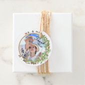 Betoverde Floral Elegance bruiloft Bedankjes Labels (In situ)