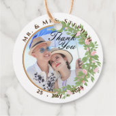 Betoverde Floral Elegance bruiloft Bedankjes Labels (Achterkant)