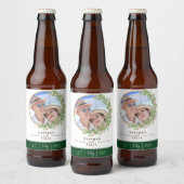 Betoverde Floral Elegance bruiloft Bier Etiket (Flessen)