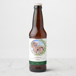 Betoverde Floral Elegance bruiloft Bier Etiket