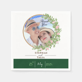 Betoverde Floral Elegance bruiloft Servet