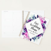 Betoverde Floral Violet Diamond Lijst Bruiloft Planner (Display)