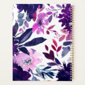 Betoverde Floral Violet Diamond Lijst Bruiloft Planner (Achterkant)