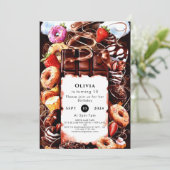 Betoverde Fontein Chocolade Verjaardag Kaart (Staand voorkant)