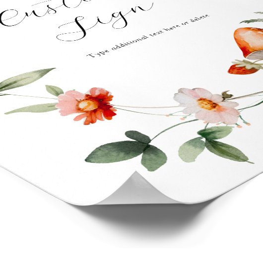 Betoverde Forest Mushroom Custom Sign Poster (Hoek)