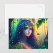 Betoverde Forest Nymph digitale kunst Briefkaart (Voorkant / Achterkant)