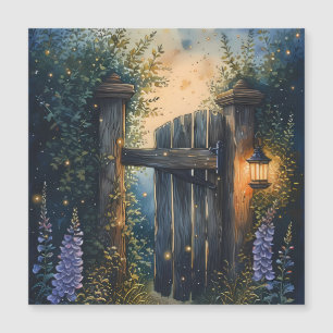 Betoverde Garden Gate Firefly Sky Magnetische Kaar