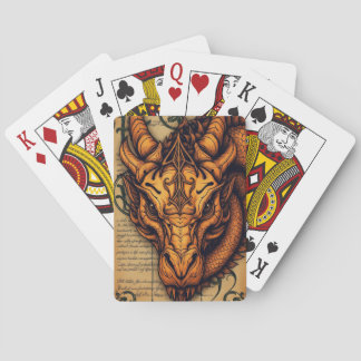 Betoverde Golden Dragon Mythisch Spelen C Pokerkaarten