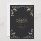 Betoverde Gothic Raven Bruiloft Dank u Kaart (Achterkant)