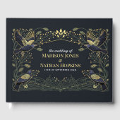 Betoverde Gotische Raven Bloemen Groene Bladeren H Gastenboek (Voorkant)