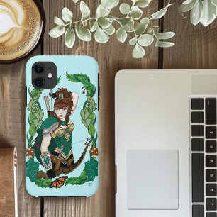 Betoverde Groene Fantasie Bosland Boogschutter Elf iPhone 11 Hoesje