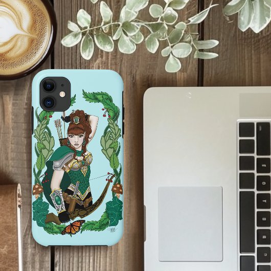 Betoverde Groene Fantasie Bosland Boogschutter Elf Case-Mate iPhone Case