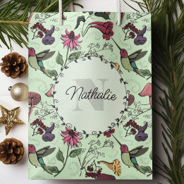 Betoverde Groene Lentetuin Hummingbird Floral Medium Cadeauzakje