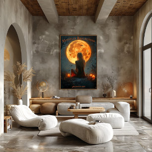 Betoverde Halloween met Vollemaan, Kaarsen & Vleer Poster