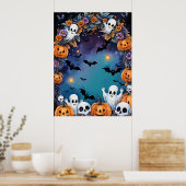 Betoverde Halloween nacht Poster (Keuken)
