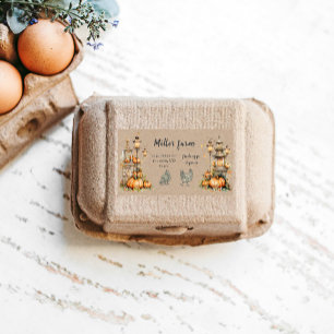 betoverde herfst rustiek script ei karton label