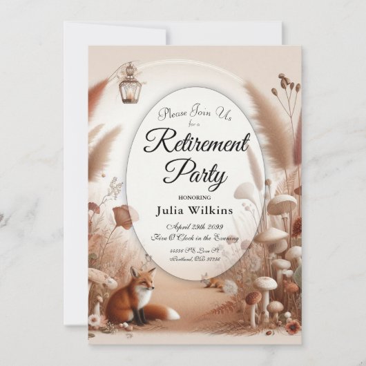 Betoverde herfstvossen kaart (Voorkant)