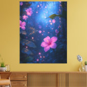 Betoverde Hibiscus Dreamscape Canvas Afdruk (Insitu (Woonkamer))