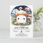 Betoverde Kleine Paddestoel Magic Verjaardag Kaart (Staand voorkant)