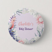 Betoverde Lavendel Keepsake Baby shower Button (Voorkant)