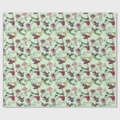 Betoverde Lentetuin Hummingbird Floral Cadeaupapier (Vlak)