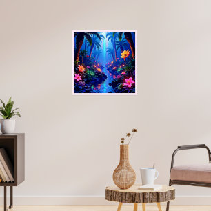 Betoverde levendige River Forest Dream Poster