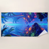 Betoverde levendige River Forest Dream Strandlaken (Voorkant)