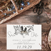 Betoverde Liefdesvogelbruiloft in het Bos Kaart