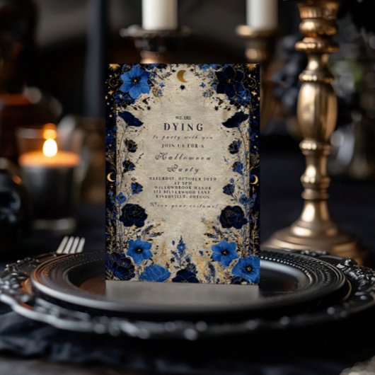 Betoverde maanverlichte gotische viering kaart