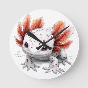 Betoverde momenten Axolotl wandklok Ronde Klok